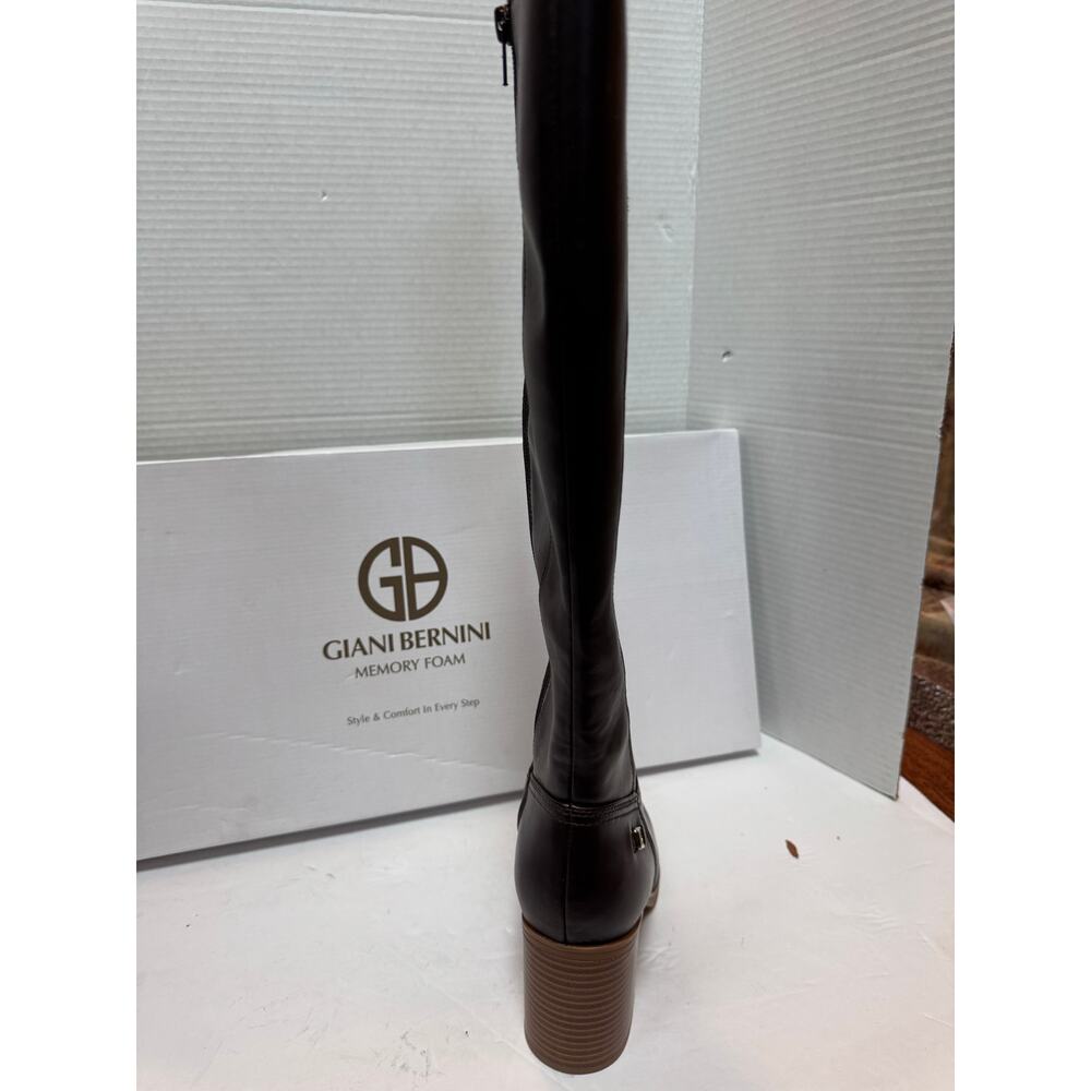 Giani Bernini Womens Odettee Leather Almond Toe Knee-High Boots Brown 7.5 new - Picture 5 of 7